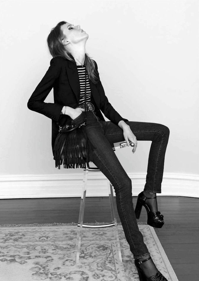 Le Fashion Stripes Fringe Saint Laurent S S 2015